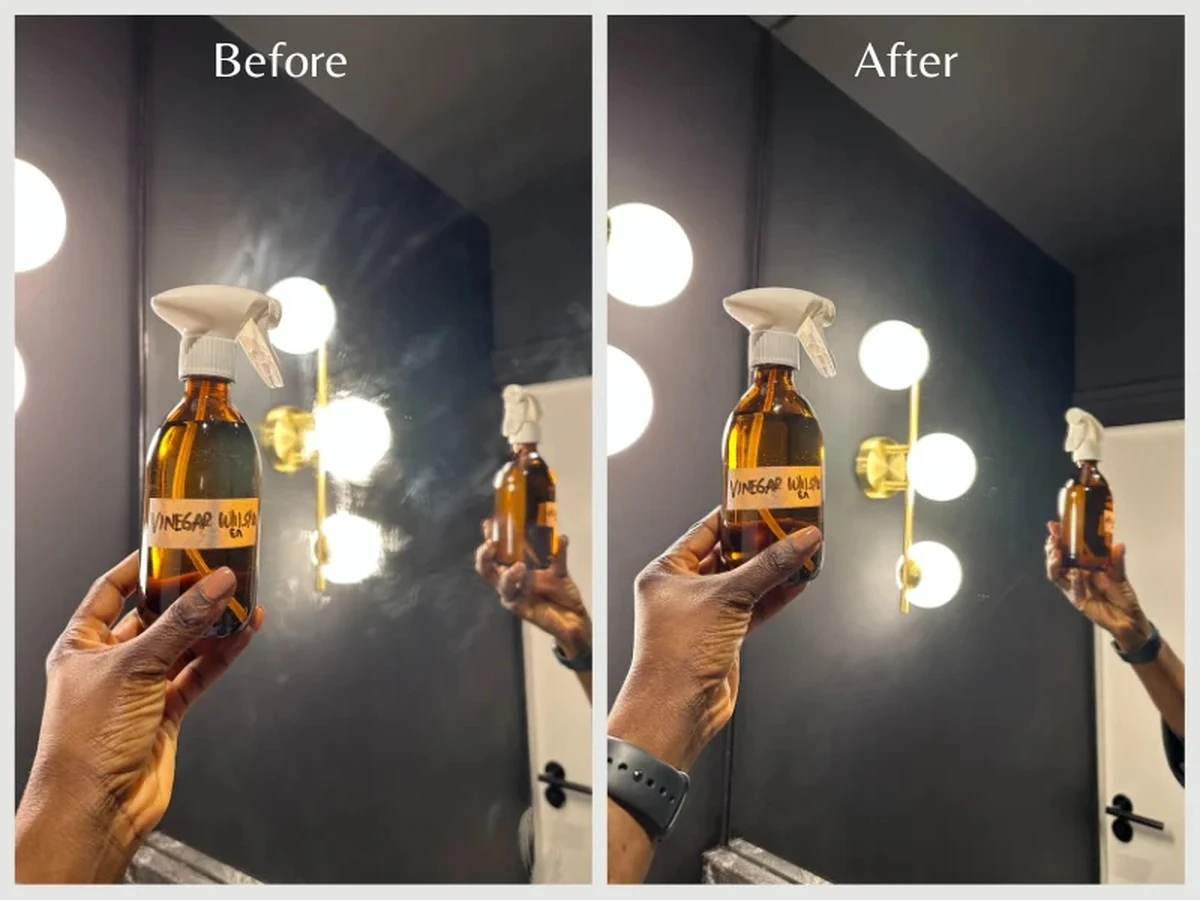 Azijn op je spiegels spray je één keer per week: streeploos en gratis