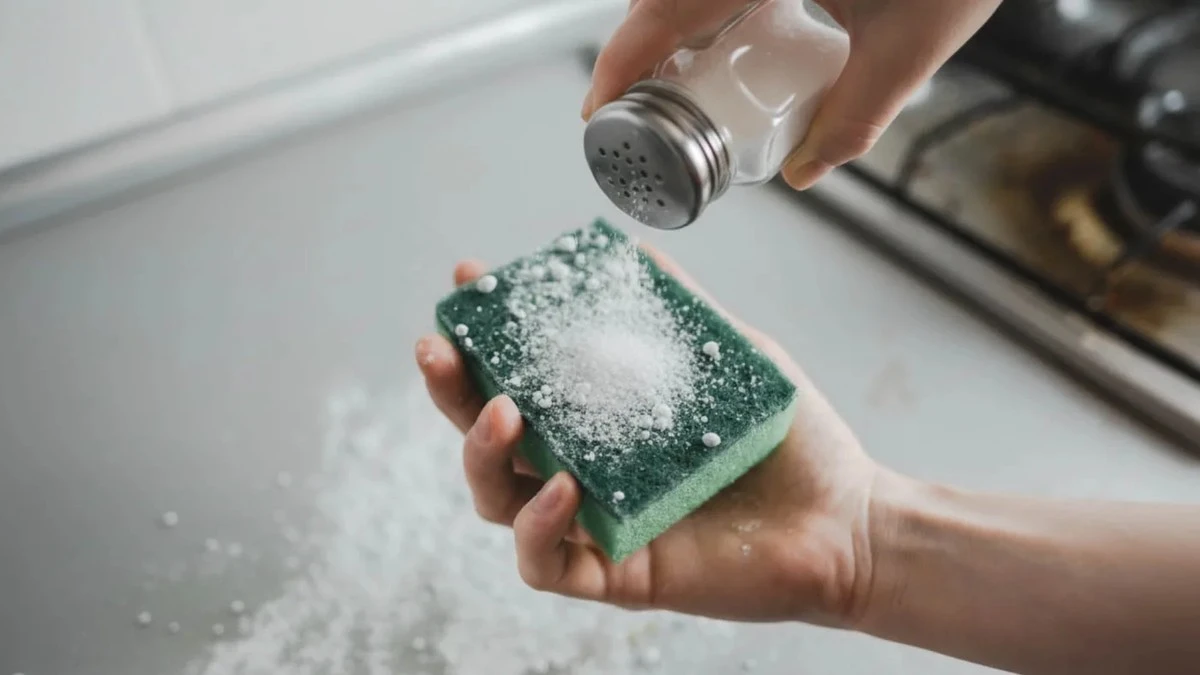 Zout op een vochtige spons: de schoonmaaktrick die schimmel voorgoed verdrijft - image 2