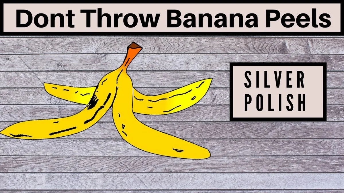 Bananenschil tegen zilverwerk aanslag: het poetsmiddel dat je al thuis hebt